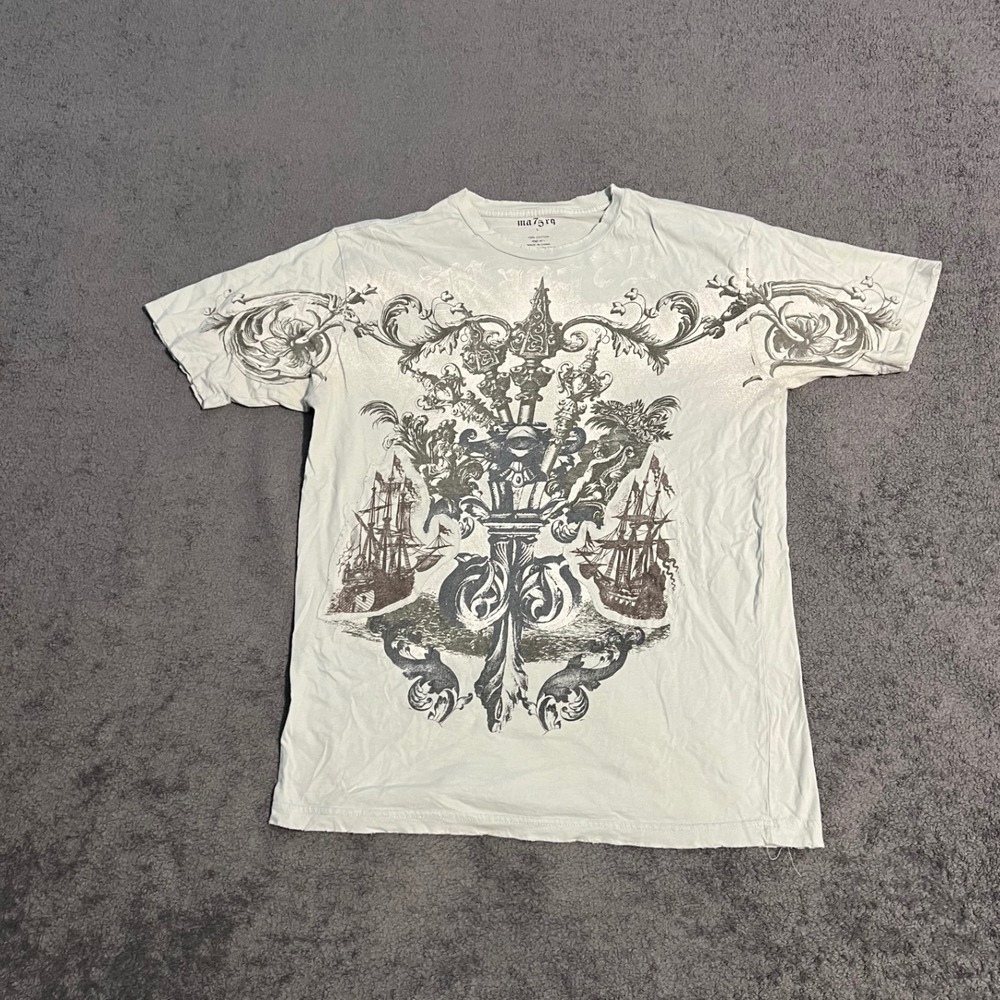 Vintage Y2K Matix Mens Grunge Skater Shirt Size Large Distressed Streetwear